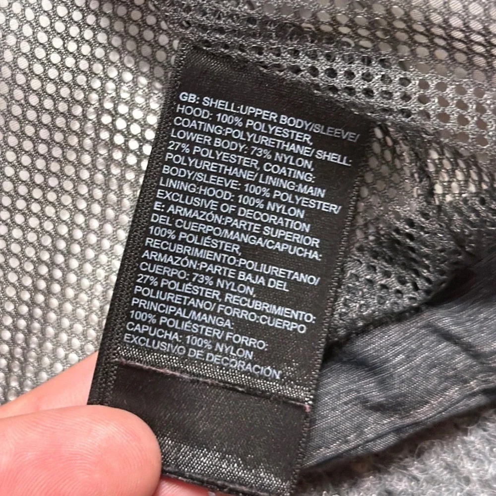The North Face Rain Jacket Boys L 14/16 Grey DryVent Hooded Colorblock Coat
